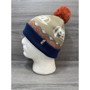Petzl Winter Beanie Hat Outdoor Brown Blue One Size Warm Stretch